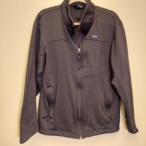 Patagonia Ukieh Worn Wear Black Fleece Lined Zip Up Jacket. Size Large